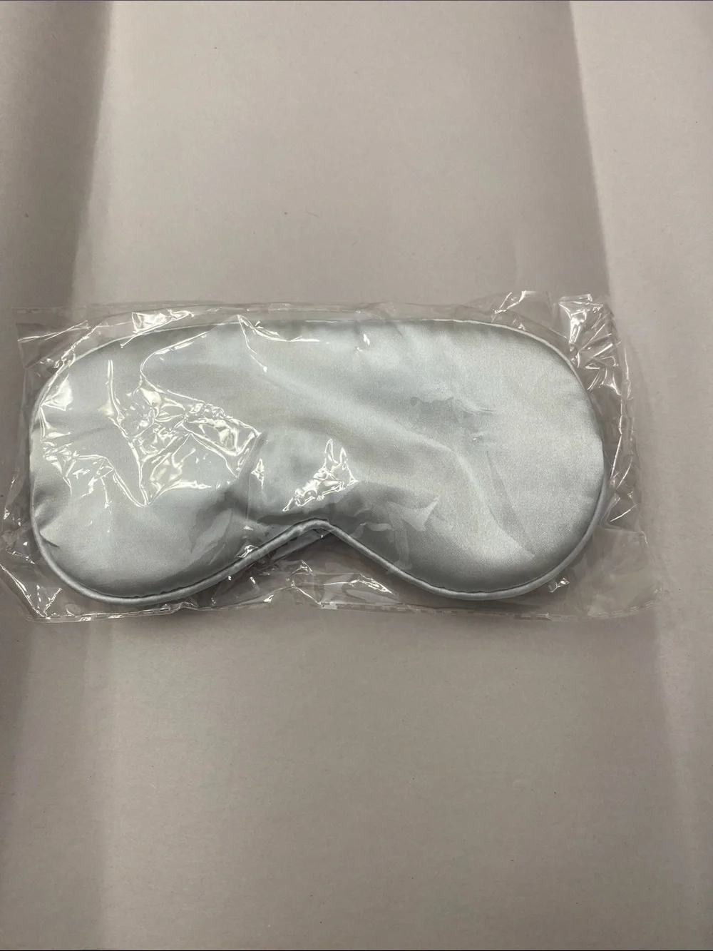 Silver Satin Sleep Mask for Women - Lightweight Eye Cover